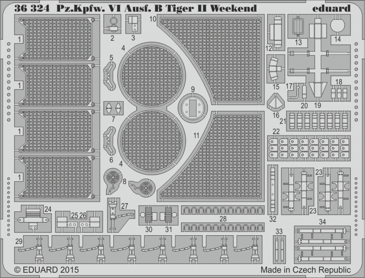 Eduard 36324 Pz.Kpfw. VI Ausf. B Tiger II Weekend upgrade set 1/35