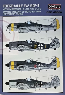 Kora Model CSD4806 Fw 190F-8 w/ Panzerblitz I late fire grate 1/48