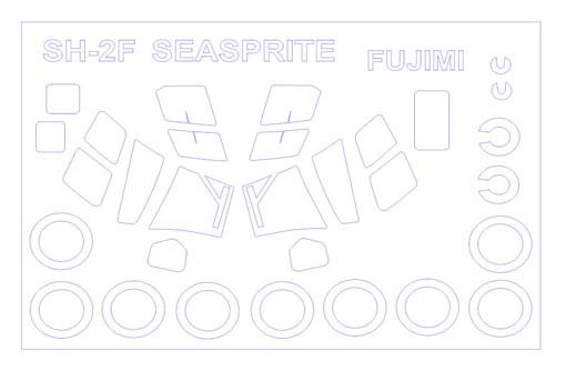 KV Models 72701 Kaman SH-2F/YSH-2E SeaSprite (FUJIMI #30141,#27039,#30026) + маски на диски и колеса FUJIMI 1/72