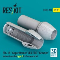 Reskit U32213 F/A-18 S.Hornet/EA-18G exh.nozzles 2 (TRUMP) 1/32