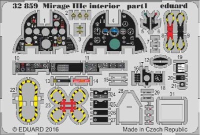 Eduard 32859 Mirage IIIc interior1/32