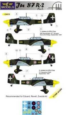 Lf Model C4419 Decals Ju 87R-2 part 1 1/144