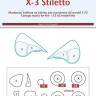 Peewit PW-M72172 1/72 Canopy mask X-3 Stiletto (AZ MODEL)