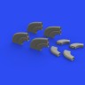 Eduard 648805 BRASSIN Yak-9D exhaust stacks PRINT (ZVE) 1/48