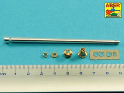 Aber 35 L-048N 75mm barrel for KwK40L/48 with late model muzzle brake for Pz.Kpfw.VI, Ausf.J late-Ausf.J final (designed to be used with Tamiya kits) 1/35