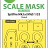 Art Scale 200-M32065 Supermarine Spitfire Mk.Ia (mid) wheels and canopy frame paint masks (outside only) 1/32