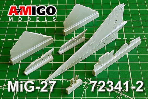 Amigo Models AMG 72341-2 Вертикальное оперение и стабилизаторы самолета МиГ-27  1/72