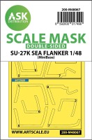 Art Scale 200-M48067 Sukhoi Su-27K Sea Flanker canopy frame paint masks (inside and outside) 1/48