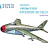 Quinta studio QD48530 Me P.1101 (RS models) 3D Декаль интерьера кабины 1/48