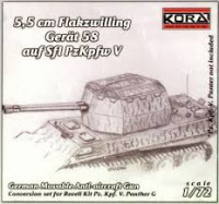Kora Model C7209 5,5cm Flakzwilling (Gerat 58) Sfl PzKpfw V 1/72