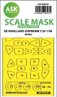 Art Scale 200-M48281 de Havilland Chipmunk T.20 wheels and canopy frame paint mask (inside and outside) 1/48