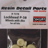 Kora Model D7278 Wheels with disc for Lockheed P-38 1/72