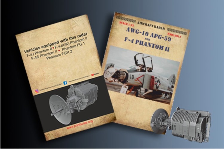 Print Scale PSR32012 AWG-10 APG-59 Radar for McDonnell Phantom II F-4J/F-4S 1/32
