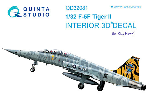 Quinta Studio QD32081 F-5F (для модели KittyHawk) 3D Декаль интерьера кабины 1/32
