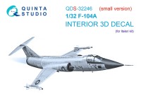 Quinta Studio QDS-32246 F-104A (Italeri) (малая версия) 3D Декаль интерьера кабины 1/32