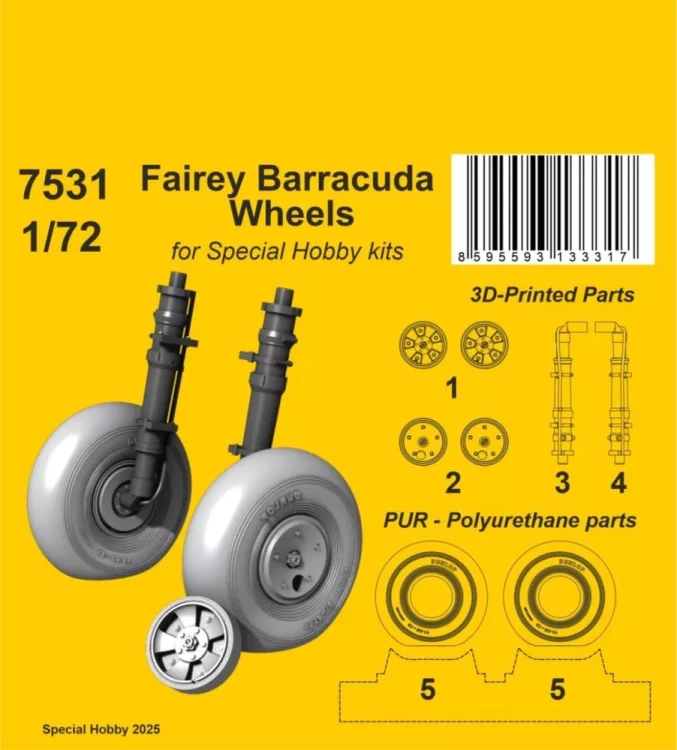 CMK SP7531 Fairey Barracuda wheels (SP.HOBBY) 1/72