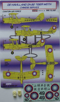 Kora Model DEC72297 DH.82 Tiger Moth Chinese Service декали декали 1/72