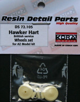 Kora Model DS72105 Hawker Hart British - Wheels set (AZ) 1/72