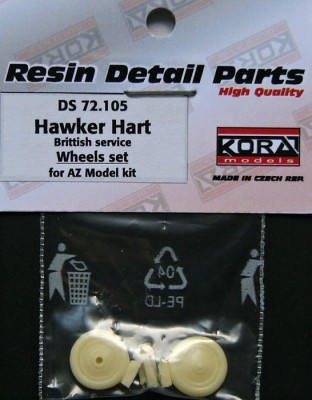 Kora Model DS72105 Hawker Hart British - Wheels set (AZ) 1/72