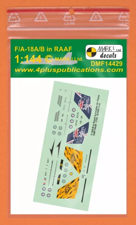 4+ Publications DMF14429 Decals F/A-18C/D Hornet in RAAF 1/144