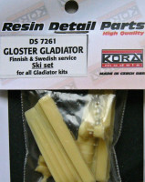 Kora Model DS7261 Gl.Gladiator Finnish&Swedish service Ski set 1/72