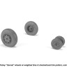 Armory ARAW72413 Fairey Gannet late type wheels with weighted tires of checkerboard Tyre/Tire pattern 1/72