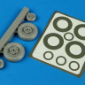 Aires 4593 S2F Tracker wheels & paint masks 1/48