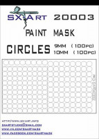 Sx Art 20003 Mask Circles 9mm (100x), 10mm (100x)