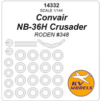KV Models 14332 Convair NB-36H Crusader (RODEN #348) + маски на диски и колеса US 1/144