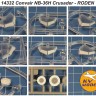 KV Models 14332 Convair NB-36H Crusader (RODEN #348) + маски на диски и колеса US 1/144