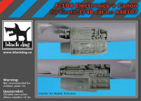 Blackdog A48107 F-104 electronics + cannon (KIN) 1/48