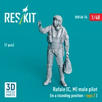 Reskit F48076 Rafale (C, M) male pilot stand.posit.type 1 1/48