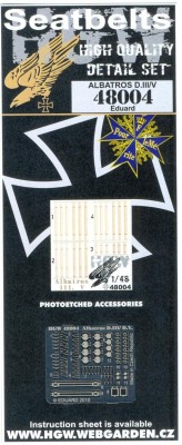 HGW 148004 Albatros D.III/V Seatbelts 1/48