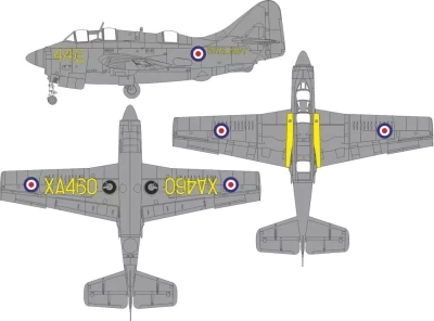 Eduard EX1018 Mask Gannet AS.1/AS.4 national &amp; a/c marking 1/48