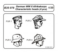 CMK B35078 German WWII Afrikakorps-character. heads 1/35