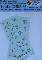 4+ Publications DMK-14413 1/144 Decals Finnish swastikas (2 sets)