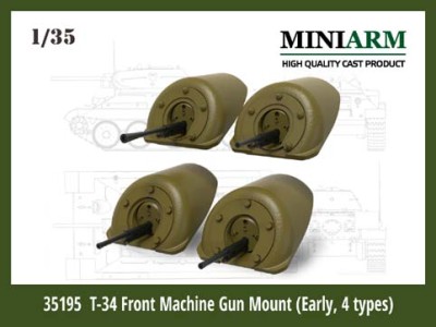 Miniarm 35195 Т-34 Бронировка курсовых пулеметов в сборе (ранние 4 варианта) 1/35