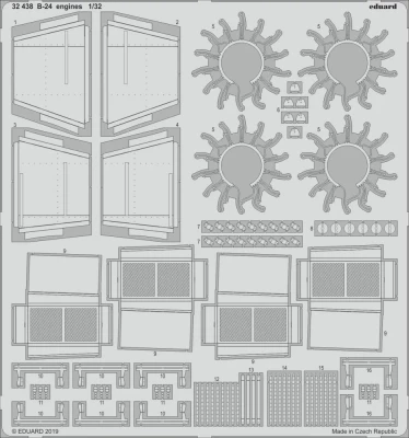 Eduard 32438 SET B-24 engines (HOBBYB) 1/32
