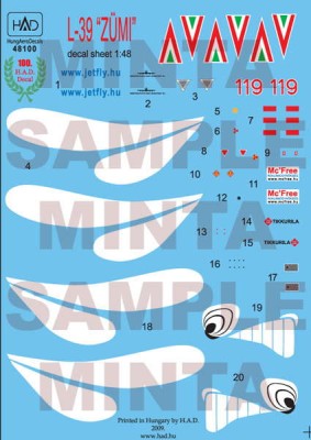 HAD 48100 Decal L-39 ZUMi 1/48