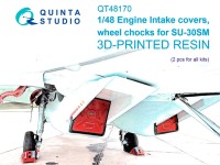Quinta studio QT48170 Заглушки воздухозаборников и колодки шасси Су-30СМ (Звезда) 1/48