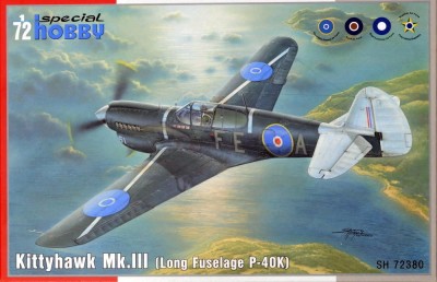 Special Hobby SH72380 Kittyhawk Mk.III (Long Fuselage P-40K) 1/72