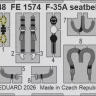 Eduard FE1574 F-35A seatbelts STEEL (ITAL) 1/48