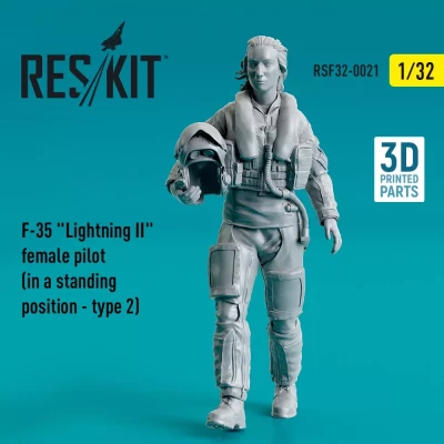 Reskit F32021 F-35A Lightning II female pilot standing 2 1/32