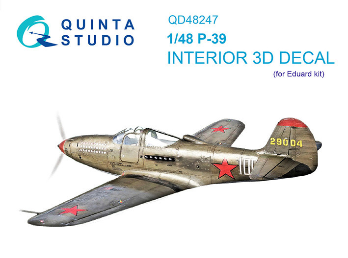 Quinta studio QD48247 P-39 (Eduard) 3D Декаль интерьера кабины 1/48