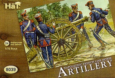 HAT 8039 Napoleonic French Line Horse Artillery 4 cannons and 24 crew 1/72