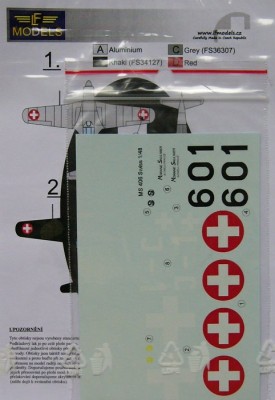 LF Model C4821 Decals MS-406 over Swiss Part I. (AZ/CAF/HCR) 1/48
