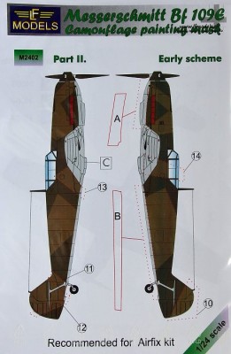 LF Model M2402 Mask Messerschmitt Bf109E Early (AIRF) Pt II. 1/24