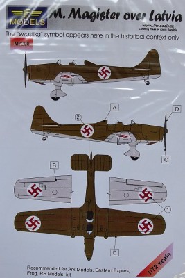 LF Model M7208 Mask Miles Magister over Latvia (ARK/RS/FROG) 1/72