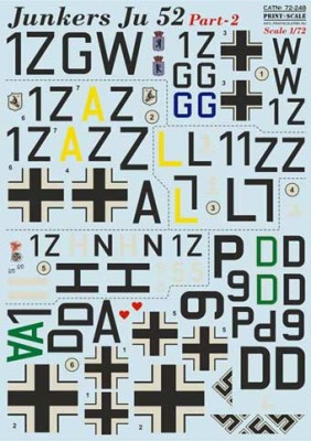 Print Scale 72-248 Junkers Ju 52 Part 2 1/72