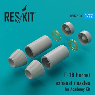 Reskit RSU72-0030 F-18 Hornet exhaust nozzles (ACAD) 1/72
